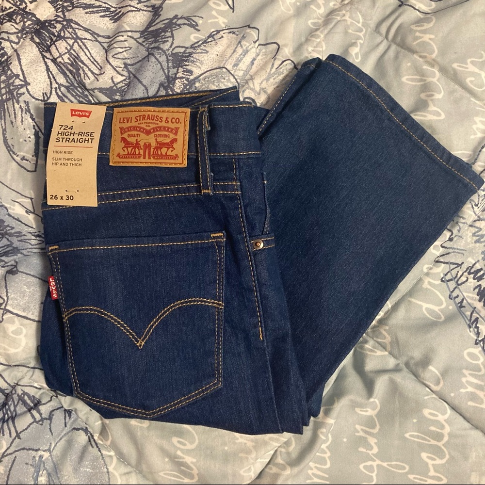 NWT {Levi’s} 724 High Rise Straight Pure Blue